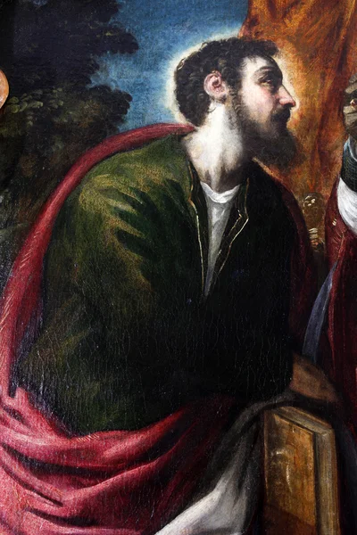ZAGREB, CROATIA - DECEMBER 12: Jacopo Tintoretto: Saint Mark, exhibited at — Stock Photo, Image