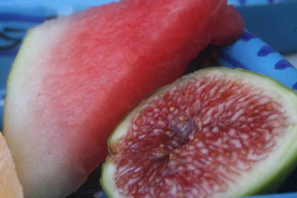 Watermelon and figs — Stock Photo, Image