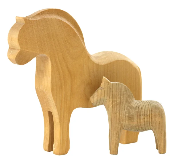 Старые винтажные деревянные лошади — стоковое фото