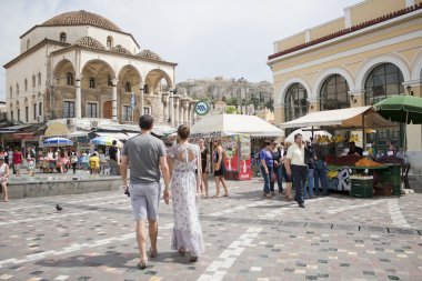 Monastiraki Square in Athens, Greece clipart