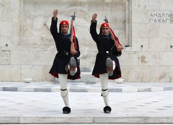 Evzones in Athene, Griekenland — Stockfoto