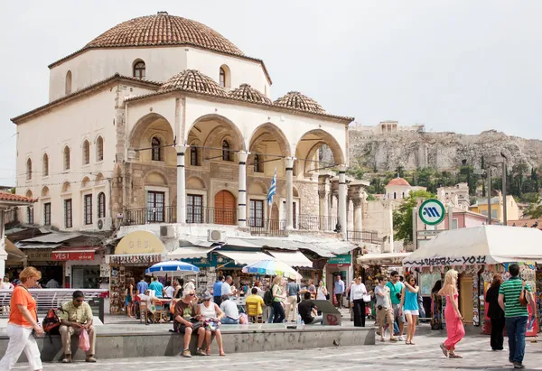 Piazza Monastiraki ad Atene, Grecia — Foto Stock