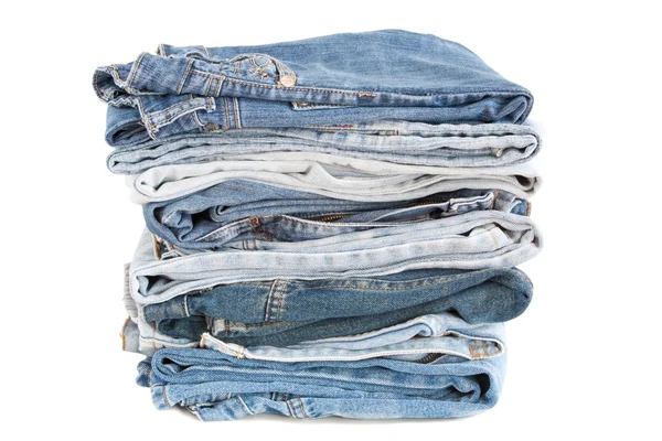 stock image Stack of Blue Jeans