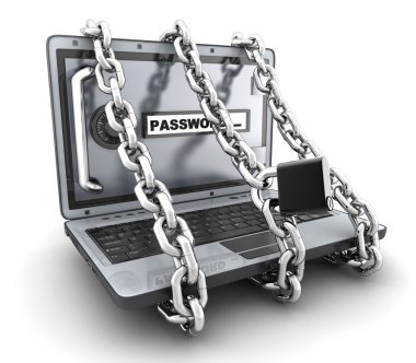 Laptop and access clipart