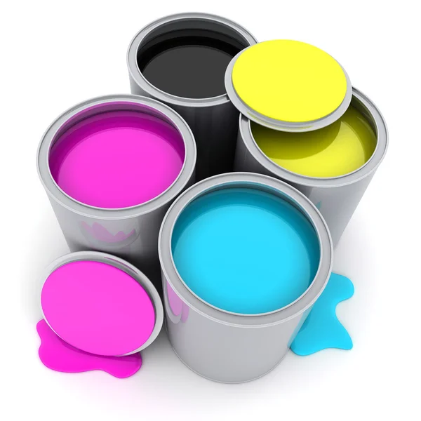 stock image CMYK paint