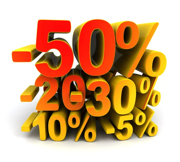 Red-orange discount — Stock Photo, Image