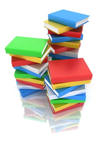 Books tower 3d — Stock Photo, Image