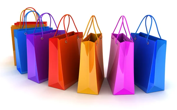 Shop bag row — Stock Photo, Image