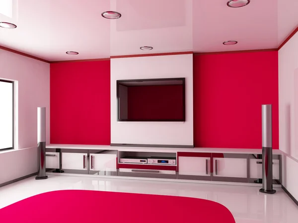 Nowoczesny pokój czerwony — Zdjęcie stockowe