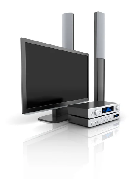 TV e impianto audio — Foto Stock