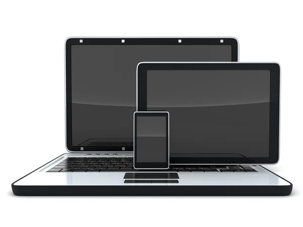 Laptop e pad — Fotografia de Stock