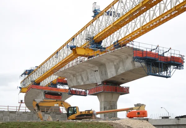 Строительство автомагистралей — стоковое фото