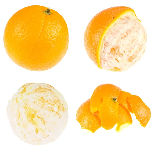 Eine Orange schälen — Stockfoto