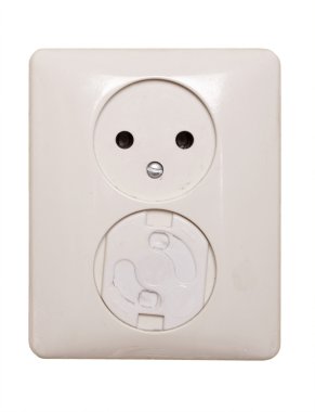 Electric outlet, 1 has a child safeguard clipart