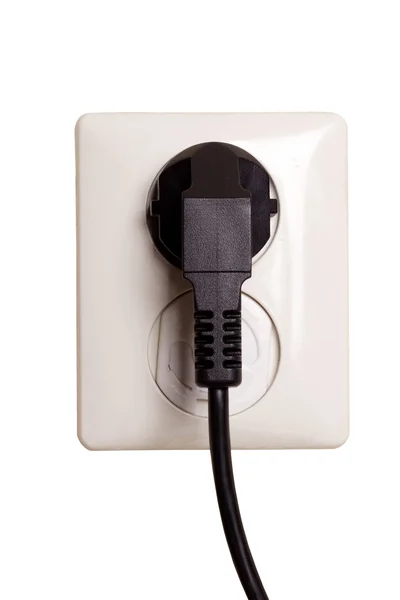 Electric outlet with plug — Stock Photo, Image
