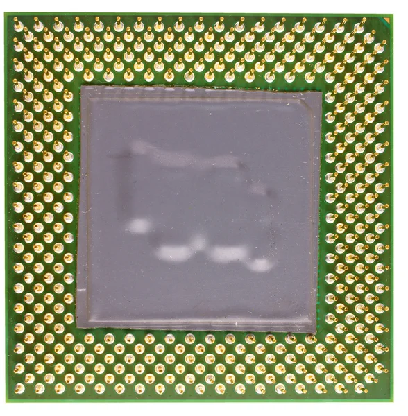 Onderkant van microprocessor — Stockfoto