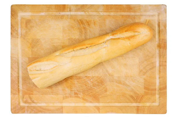 Placa de madeira com pão — Fotografia de Stock