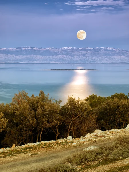 Adriyatik moon — Stok fotoğraf