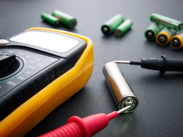 Batterij testen — Stockfoto