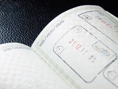 Passport visas clipart