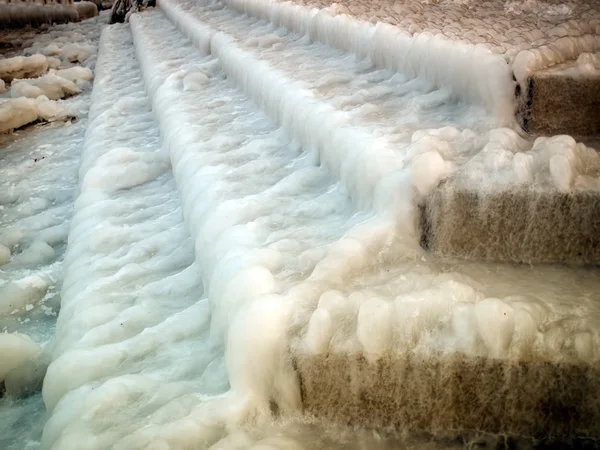 Frozen stairs — Stock Photo, Image