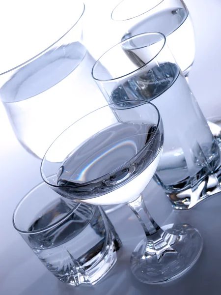 Szklanki wody — Zdjęcie stockowe