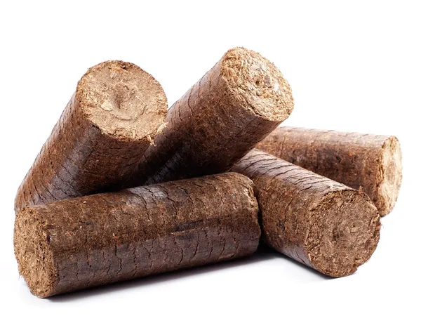 Briquetes de madeira — Fotografia de Stock