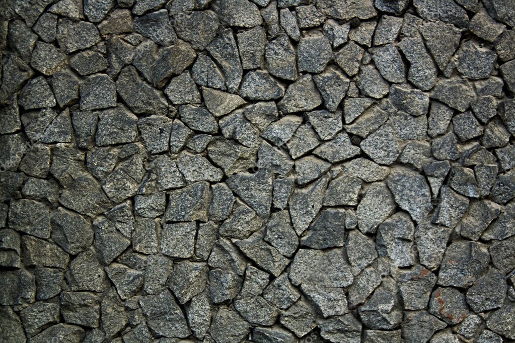 Grungy weathered stone rubble mosaic wall surface. ⬇ Stock Photo, Image