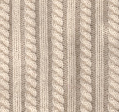 Knitted wool texture of white colour clipart
