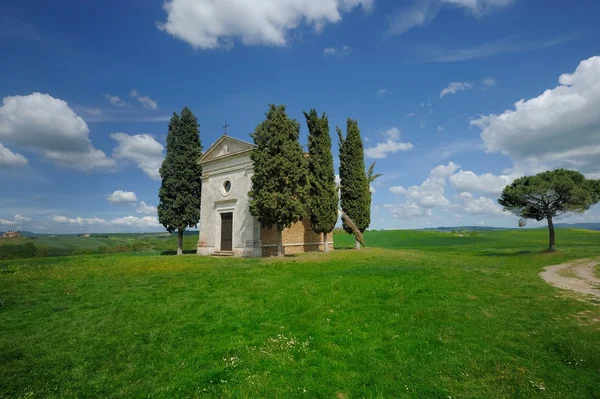Cappella di Vitaleta (Toscana ) – stockfoto