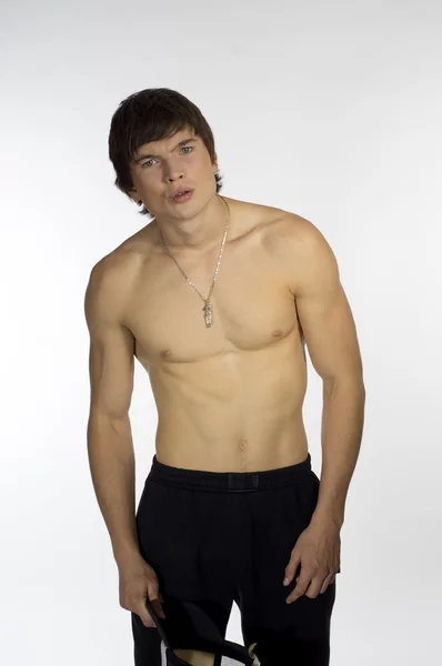 裸の腰の若い運動選手 — ストック写真