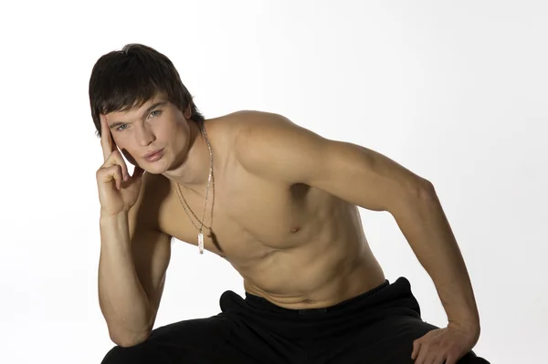 裸腰年轻运动员 — 图库照片