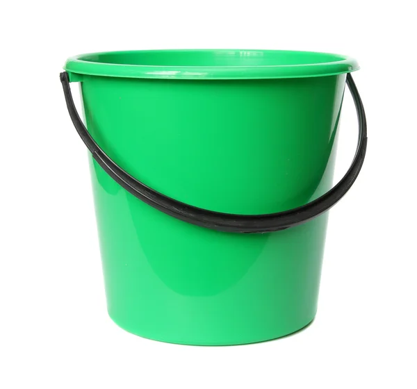 緑のプラスチック バケツ. — ストック写真