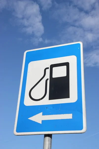 가솔린 주유소 표시. — 스톡 사진