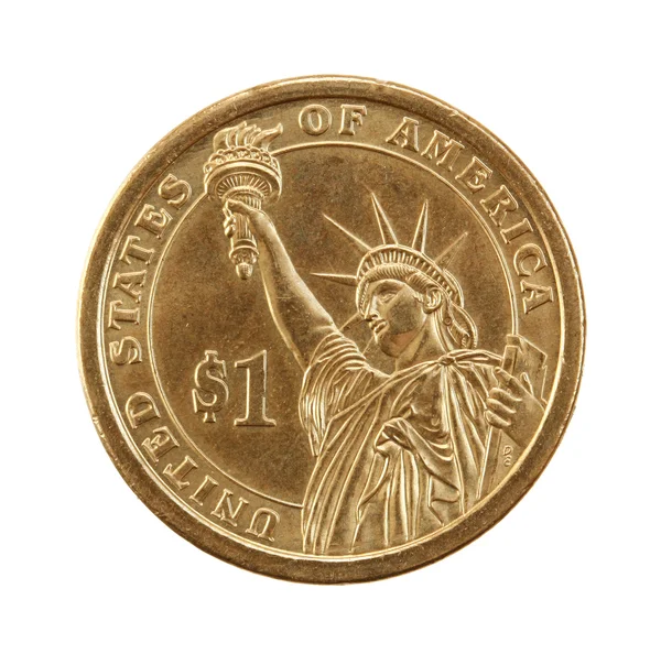 Монета один доллар . — стоковое фото