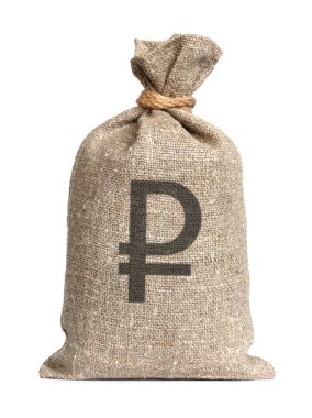 Bag from Ruble. clipart