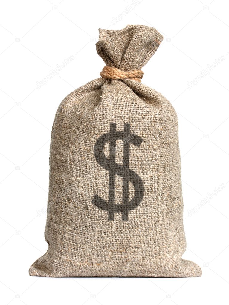 Bag with Dollars.