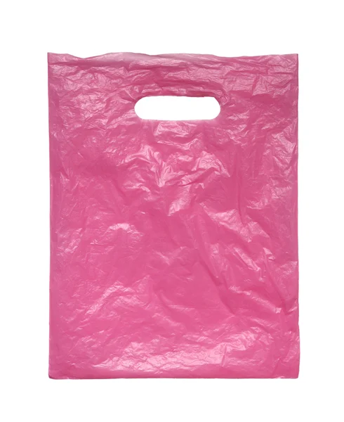 Różowy torba z tworzywa sztucznego. — Zdjęcie stockowe