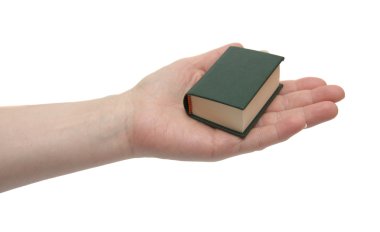 The small book in a hand/