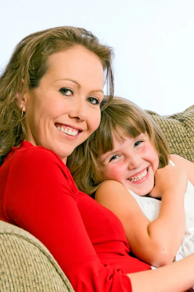 Pretty Young Mother and Daughter — Stock Photo, Image