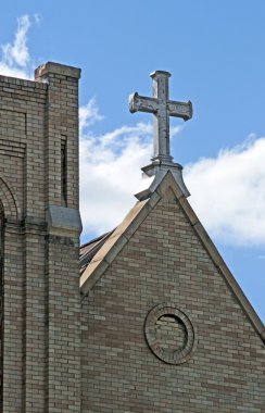 Christian Cross On A Church clipart