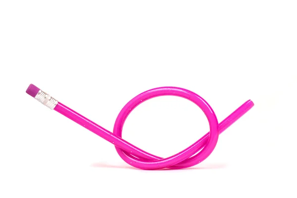 Flexible pink pencil — Stock Photo, Image