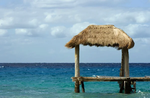 Stock image Tropical hut in ocean