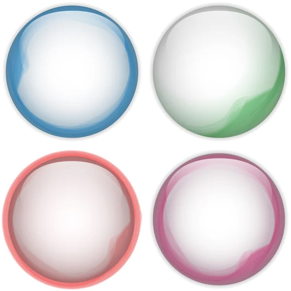 Glas cirkel knop kleurrijke acqua — Stockvector