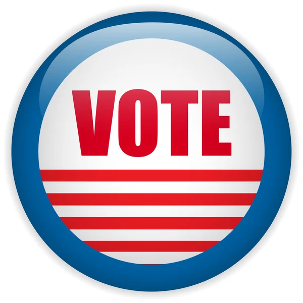 Głosowanie wyborcze w Stanach Zjednoczonych Button. — Wektor stockowy