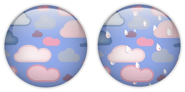 Cloud Computing botón lindo icono — Archivo Imágenes Vectoriales