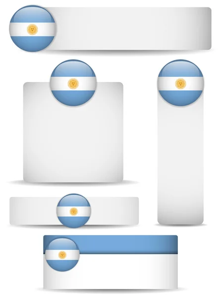 Argentyna kraj zestaw bannerów — Wektor stockowy