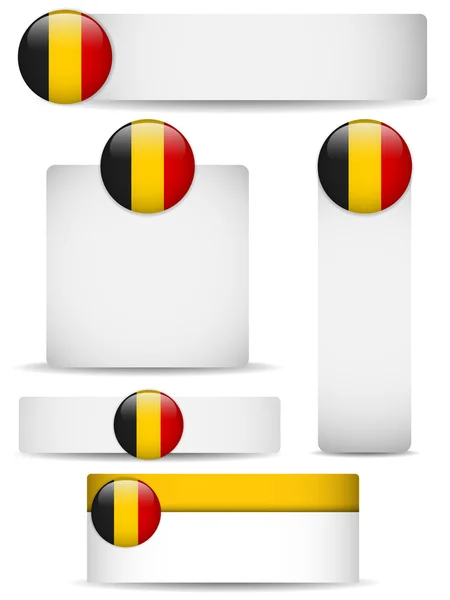 Belgien landet uppsättning banners — Stock vektor