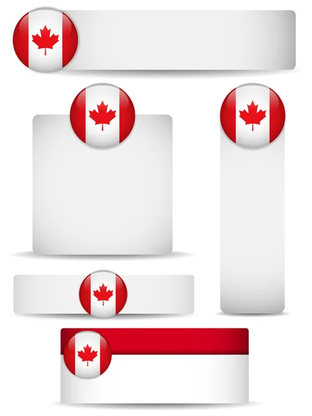 Canada Country Set of Banners — Stock Vector