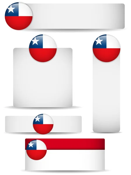 Chile ország csoportja, bannerek — Stock Vector